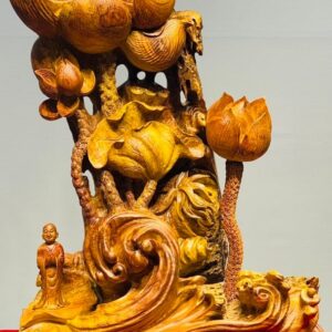 Phật Toạ Đài Sen Gỗ Hương