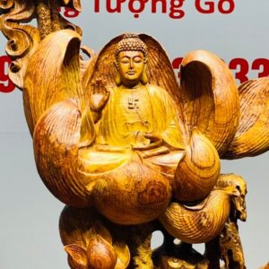 Phật Toạ Đài Sen Gỗ Hương