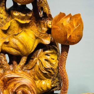 Phật Toạ Đài Sen Gỗ Hương