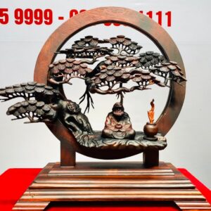 Đạt Ma Ngồi Thiền Gốc Tùng Gỗ Trắc