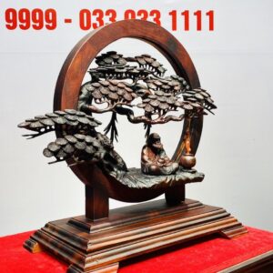 Đạt Ma Ngồi Thiền Gốc Tùng Gỗ Trắc