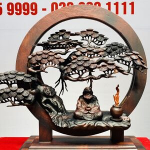 Đạt Ma Ngồi Thiền Gốc Tùng Gỗ Trắc