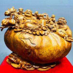 Di Lạc Ngũ Tiểu Nhất Nghê Ngồi Bao Tiền Gỗ Nu Ngọc Am