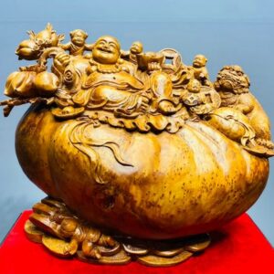 Di Lạc Ngũ Tiểu Nhất Nghê Ngồi Bao Tiền Gỗ Nu Ngọc Am