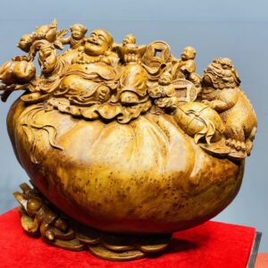 Di Lạc Ngũ Tiểu Nhất Nghê Ngồi Bao Tiền Gỗ Nu Ngọc Am