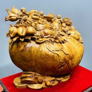 Di Lạc Ngũ Tiểu Nhất Nghê Ngồi Bao Tiền Gỗ Nu Ngọc Am