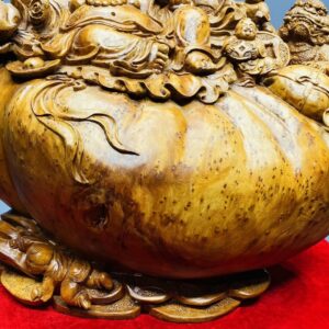 Di Lạc Ngũ Tiểu Nhất Nghê Ngồi Bao Tiền Gỗ Nu Ngọc Am