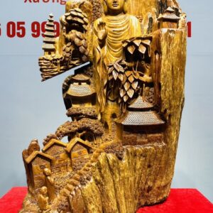 Thành Tâm Bái Phật Gỗ Hương