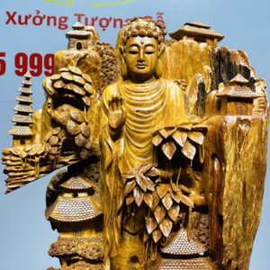 Thành Tâm Bái Phật Gỗ Hương