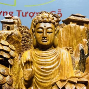 Thành Tâm Bái Phật Gỗ Hương