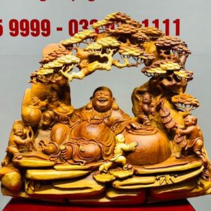 Di Lạc Ngũ Tiểu Ngồi Gốc Tùng Gỗ Hương