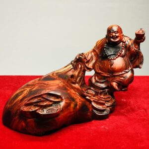 Di Lạc Kéo Bao Tiền Gỗ Trắc