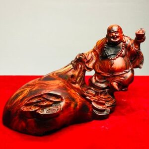 Di Lạc Kéo Bao Tiền Gỗ Trắc
