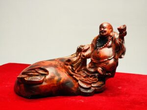 Di Lạc Kéo Bao Tiền Gỗ Trắc