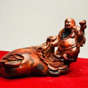 Di Lạc Kéo Bao Tiền Gỗ Trắc