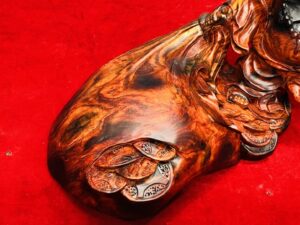 Di Lạc Kéo Bao Tiền Gỗ Trắc