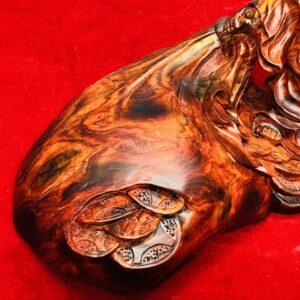 Di Lạc Kéo Bao Tiền Gỗ Trắc