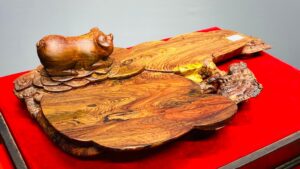 Khay Trà Heo Gỗ Cẩm
