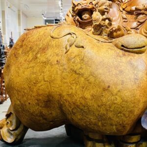 Di Lạc Cửu Tiểu Nghê Thiềm Thừ Ngồi Gốc Tùng Gỗ Nu Hương