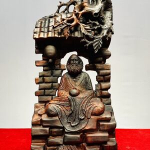 Đạt Ma Ngồi Thiền Cây Bồ Đề Gỗ Trắc