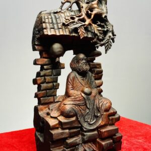 Đạt Ma Ngồi Thiền Cây Bồ Đề Gỗ Trắc