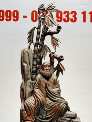 Đạt Ma Ngồi Thiền Khóm Trúc Gỗ Trắc