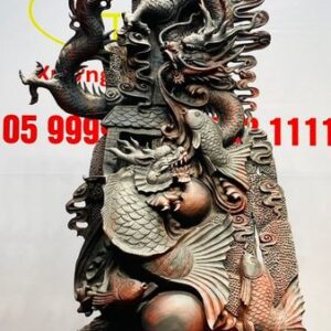 Cá Chép Hoá Rồng Gỗ Trắc