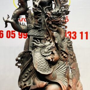Cá Chép Hoá Rồng Gỗ Trắc