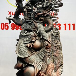 Cá Chép Hoá Rồng Gỗ Trắc