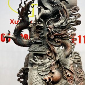 Cá Chép Hoá Rồng Gỗ Trắc