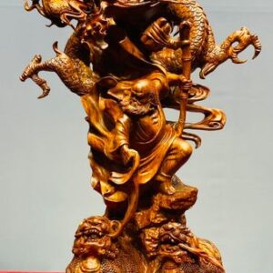 Đạt Ma Hàng Long Phục Song Nghê Gỗ Sưa