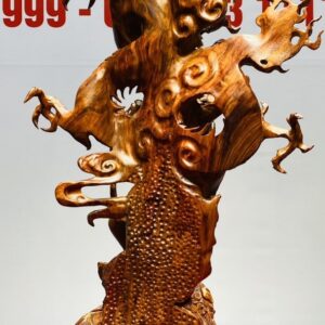 Đạt Ma Hàng Long Phục Song Nghê Gỗ Sưa