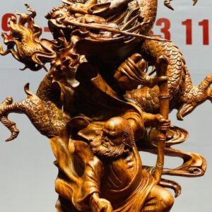 Đạt Ma Hàng Long Phục Song Nghê Gỗ Sưa