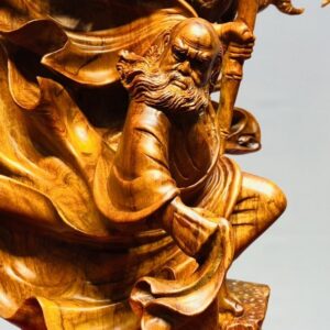 Đạt Ma Hàng Long Phục Song Nghê Gỗ Sưa