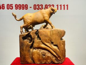 Trâu Phụ Tử Gỗ Nu Ngọc Am