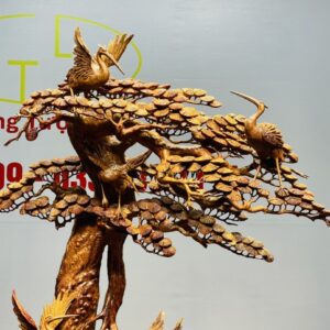Bát Hạc Quần Tùng Gỗ Hương