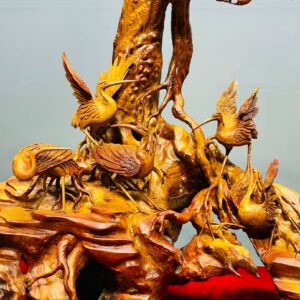 Bát Hạc Quần Tùng Gỗ Hương
