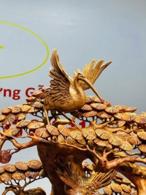 Bát Hạc Quần Tùng Gỗ Hương