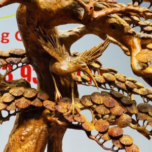 Bát Hạc Quần Tùng Gỗ Hương