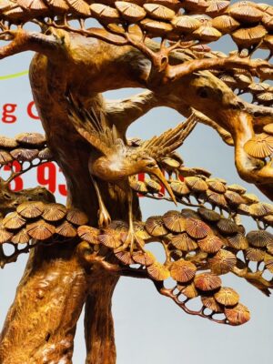 Bát Hạc Quần Tùng Gỗ Hương