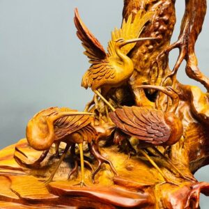 Bát Hạc Quần Tùng Gỗ Hương
