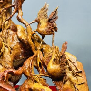 Bát Hạc Quần Tùng Gỗ Hương