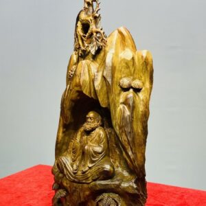 Đạt Ma Sư Tổ Ngồi Thiền Gỗ Bách Xanh
