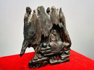 Đạt Ma Ngồi Thiền Gỗ Trắc Lũa