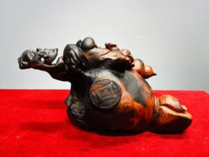 Di Lạc Ngồi Bao Tiền Gỗ Trắc