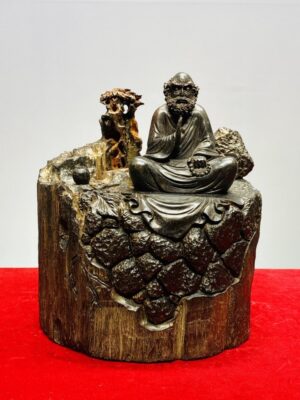 Đạt Ma Sư Tổ Ngồi Thiền Gỗ Trắc