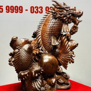 Cá Chép Hoá Rồng Gỗ Cẩm