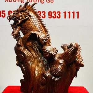 Cá Chép Hoá Rồng Gỗ Cẩm