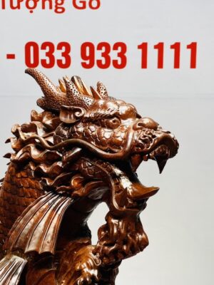 Cá Chép Hoá Rồng Gỗ Cẩm
