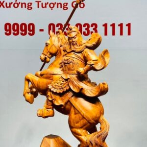 Quan Công Cưỡi Ngựa Gỗ Hương